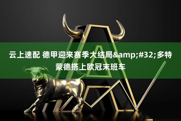 云上速配 德甲迎来赛季大结局&#32;多特蒙德搭上欧冠末班车