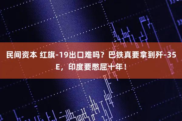 民间资本 红旗-19出口难吗？巴铁真要拿到歼-35E，印度要憋屈十年！