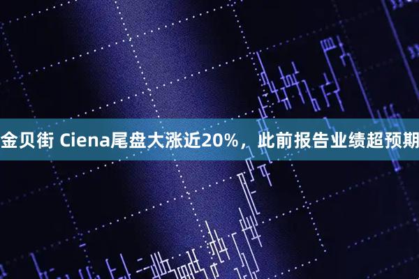 金贝街 Ciena尾盘大涨近20%，此前报告业绩超预期