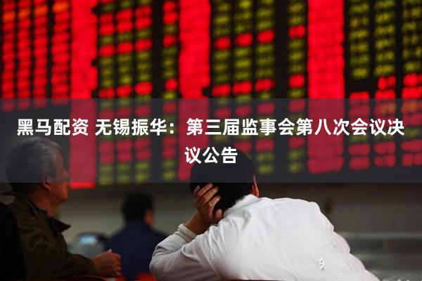 黑马配资 无锡振华：第三届监事会第八次会议决议公告