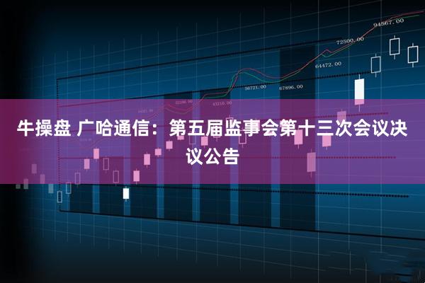 牛操盘 广哈通信：第五届监事会第十三次会议决议公告